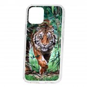 Чехол-накладка iPhone 12/12 Pro Kruche Print Крадущийся тигр
