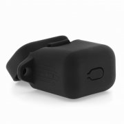 Чехол для Xiaomi AirDots Pro силиконовый черный с карабином