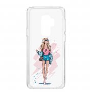 Чехол-накладка Samsung Galaxy S9 Plus Kruche Print Fashion Girl