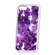 Чехол-накладка iPhone 7/8/SE (2020) Kruche Print Purple leaves