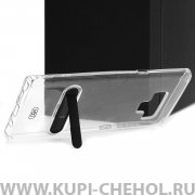 Чехол-накладка Samsung Galaxy Note 9 Hdci прозрачный с черной подставкой