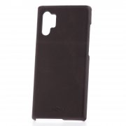 Чехол-накладка Samsung Galaxy Note 10+ Kruche натуральная кожа темно-коричневый