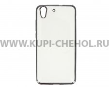 Чехол силиконовый Huawei Y6 II Hallsen прозрачный с черными краями без логотипа