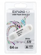 Флеш Exployd 570 64Gb White USB 2.0