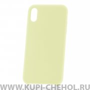 Чехол-накладка iPhone XR Derbi Slim Silicone-2 светло-желтый