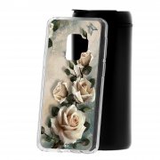 Чехол-накладка Samsung Galaxy S9 Kruche Print Белые розы