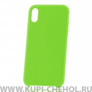 Чехол-накладка iPhone XS Max Derbi Slim Silicone-2 салатовый