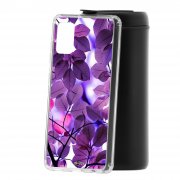 Чехол-накладка Samsung Galaxy A41 Kruche Print Purple leaves