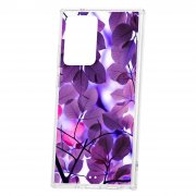 Чехол-накладка Samsung Galaxy Note 20 Ultra Kruche Print Purple leaves