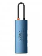 ХАБ Type-C 6-in-1 Baseus Multi-functional Metal Gleam Blue