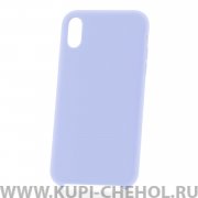 Чехол-накладка iPhone XS Max Derbi Slim Silicone-2 светло-голубой