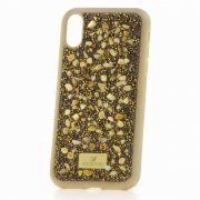 Чехол-накладка iPhone XR Swarovski Камешки Gold