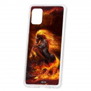 Чехол-накладка Samsung Galaxy A31 Kruche Print Конь огонь