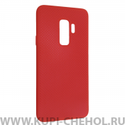 Чехол-накладка Samsung Galaxy S9 Plus New Color рифленый красный
