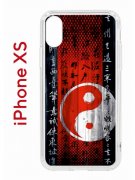 Чехол-накладка iPhone X/XS Kruche Print Инь Ян