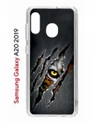 Чехол-накладка Samsung Galaxy A20 2019/A30 2019 Kruche Print Тигриный глаз