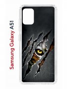 Чехол-накладка Samsung Galaxy A51 Kruche Print Тигриный глаз