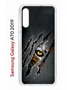 Чехол-накладка Samsung Galaxy A70 2019 Kruche Print Тигриный глаз