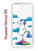 Чехол-накладка Huawei Honor 9S/Y5p 2020 Kruche Print Flying Unicorn