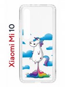 Чехол-накладка Xiaomi Mi 10/Mi 10 Pro Kruche Print Flying Unicorn