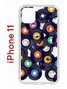 Чехол-накладка iPhone 11 Kruche Print Виниловые пластинки