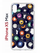 Чехол-накладка iPhone XS Max Kruche Print Виниловые пластинки