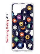 Чехол-накладка Samsung Galaxy A12 Kruche Print Виниловые пластинки