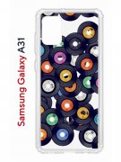 Чехол-накладка Samsung Galaxy A31 Kruche Print Виниловые пластинки