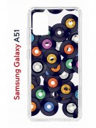 Чехол-накладка Samsung Galaxy A51 Kruche Print Виниловые пластинки