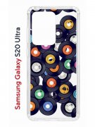 Чехол-накладка Samsung Galaxy S20 Ultra Kruche Print Виниловые пластинки