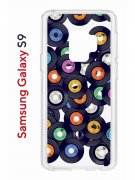 Чехол-накладка Samsung Galaxy S9 Kruche Print Виниловые пластинки