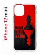 Чехол-накладка iPhone 12 mini Kruche Print Born to be a King