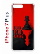 Чехол-накладка iPhone 7 Plus/8 Plus Kruche PRINT Born to be a King