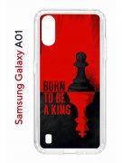 Чехол-накладка Samsung Galaxy A01/A015 Kruche Print Born to be a King