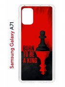 Чехол-накладка Samsung Galaxy A71 Kruche Print Born to be a King