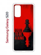 Чехол-накладка Samsung Galaxy S20 Kruche Print Born to be a King