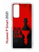Чехол-накладка Huawei P Smart 2021 Kruche Print Born to be a King