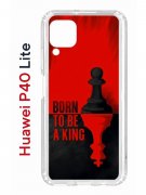 Чехол-накладка Huawei P40 Lite Kruche Print Born to be a King