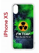Чехол-накладка iPhone X/XS Kruche Print Toxic