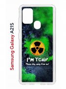 Чехол-накладка Samsung Galaxy A21S Kruche Print Toxic