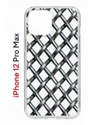 Чехол-накладка iPhone 12 Pro Max Kruche Print Стальная сетка
