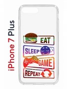 Чехол-накладка Apple iPhone 7 Plus (580664) Kruche PRINT Repeat
