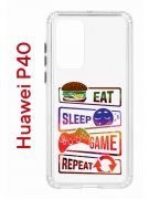 Чехол-накладка Huawei P40 (583862) Kruche PRINT Repeat