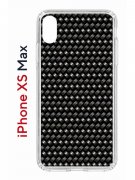 Чехол-накладка Apple iPhone XS Max (580655) Kruche PRINT Карбон