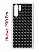 Чехол-накладка Huawei P30 Pro Kruche Print Карбон