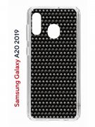 Чехол-накладка Samsung Galaxy A20 2019 (580663) Kruche PRINT Карбон
