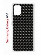 Чехол-накладка Samsung Galaxy A51 Kruche Print Карбон