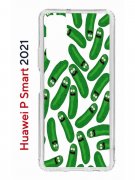 Чехол-накладка Huawei P Smart 2021 (594564) Kruche PRINT Огурчик Рик