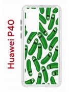 Чехол-накладка Huawei P40 (583862) Kruche PRINT Огурчик Рик