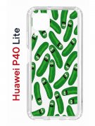 Чехол-накладка Huawei P40 Lite Kruche Print Огурчик Рик